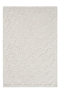 Wollen tapijt - 95 x 63 cm - lichtgrijs