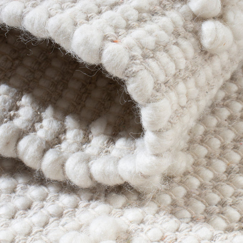 Wollen tapijt - 95 x 63 cm - lichtgrijs