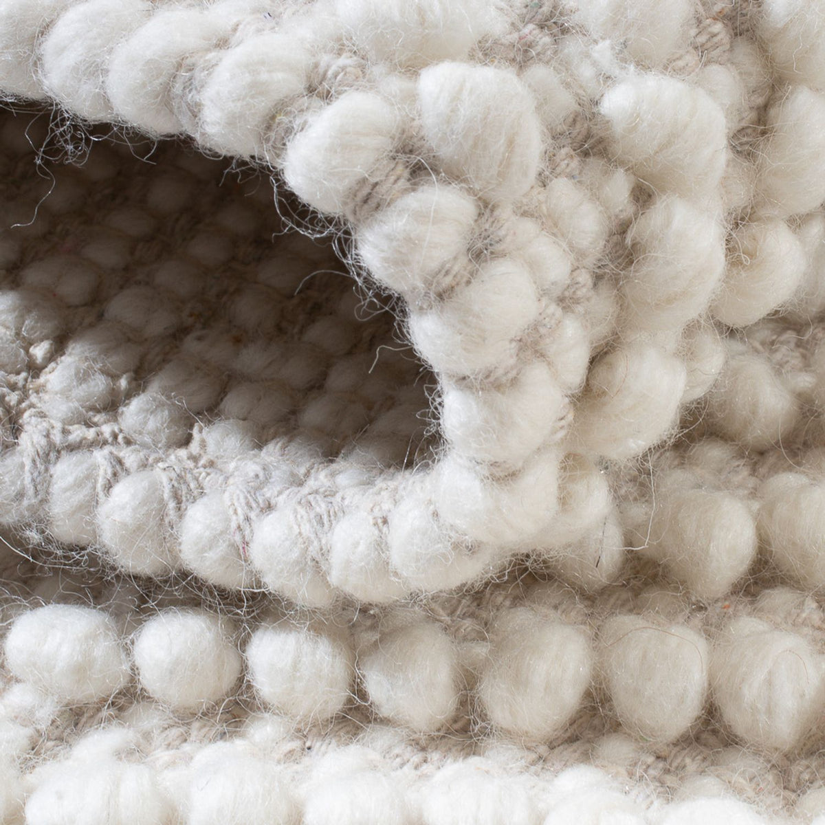 Wollen tapijt - 96 x 62 cm - lichtgrijs