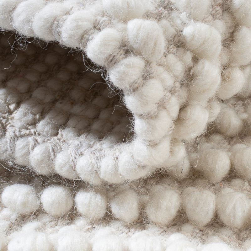 Wollen tapijt - 96 x 62 cm - lichtgrijs