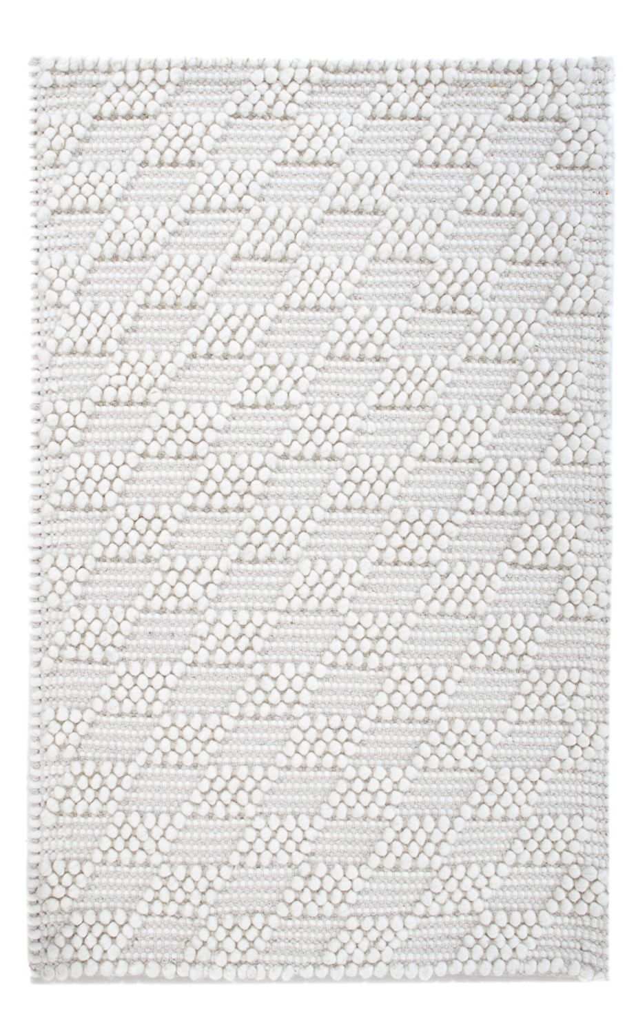 Wollen tapijt - 94 x 60 cm - lichtgrijs