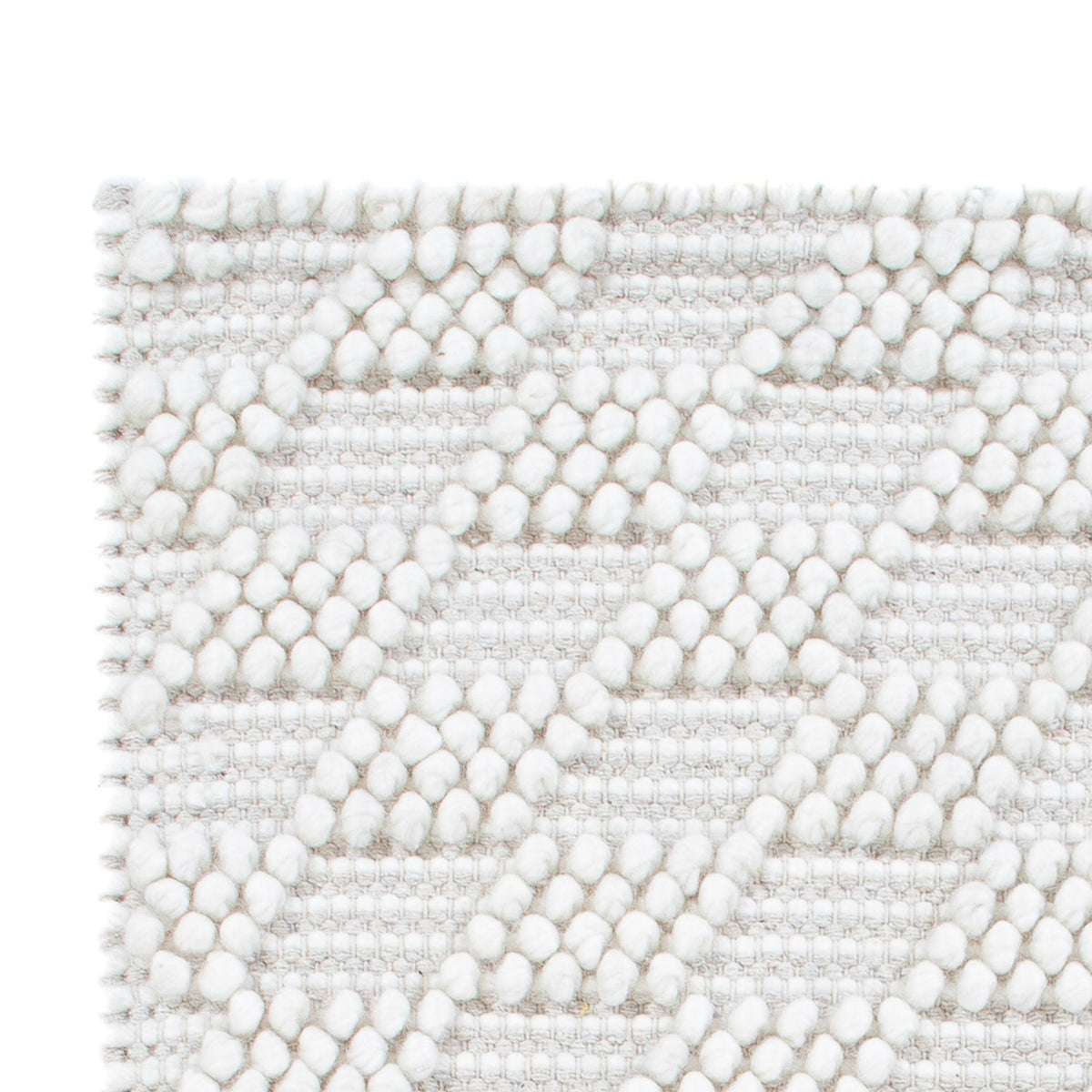 Wollen tapijt - 94 x 60 cm - lichtgrijs