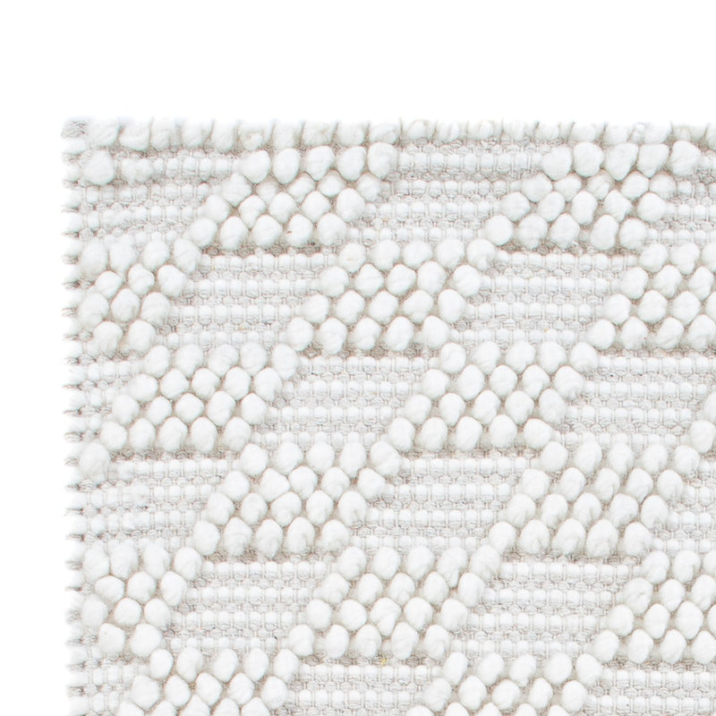 Wollen tapijt - 94 x 60 cm - lichtgrijs