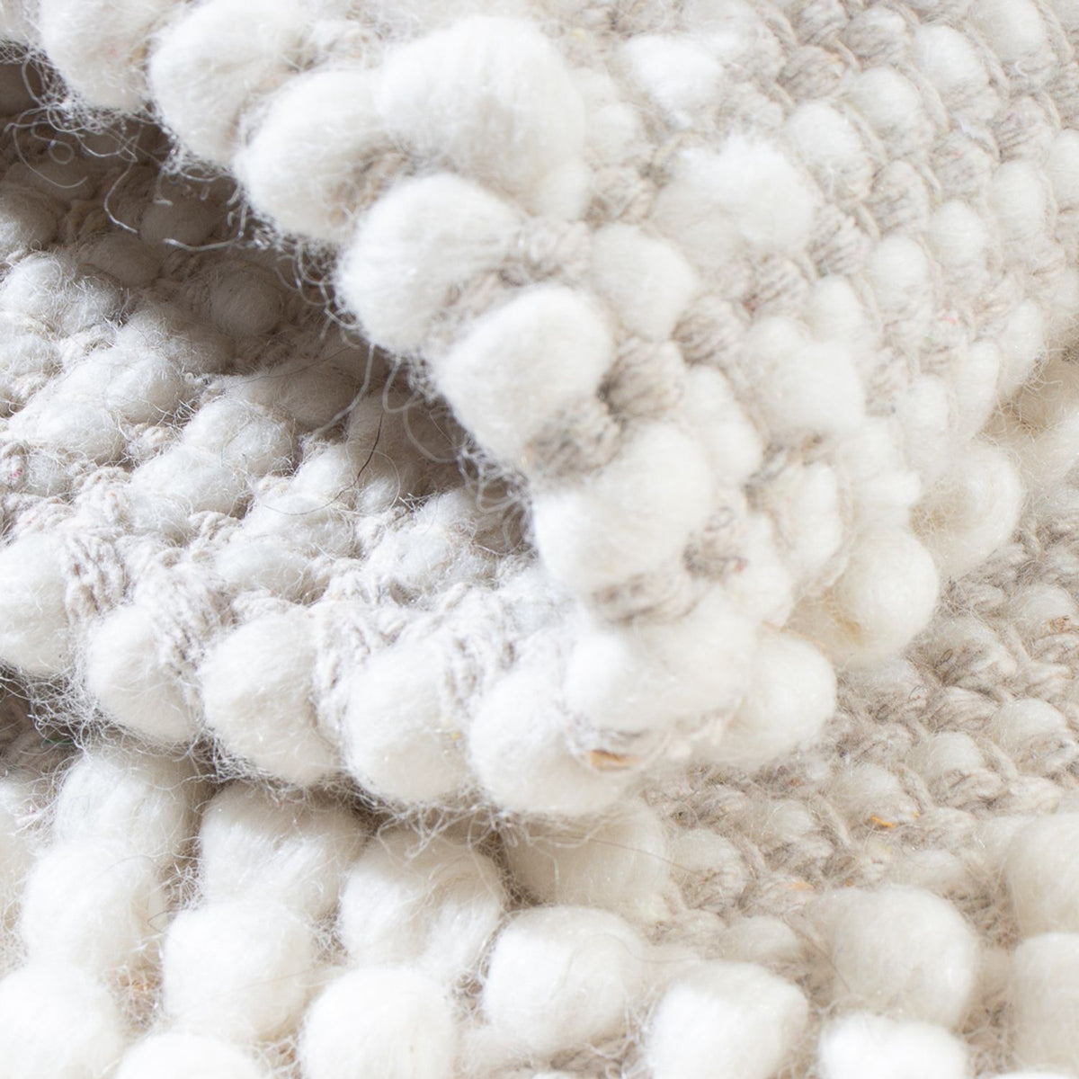 Wollen tapijt - 94 x 60 cm - lichtgrijs