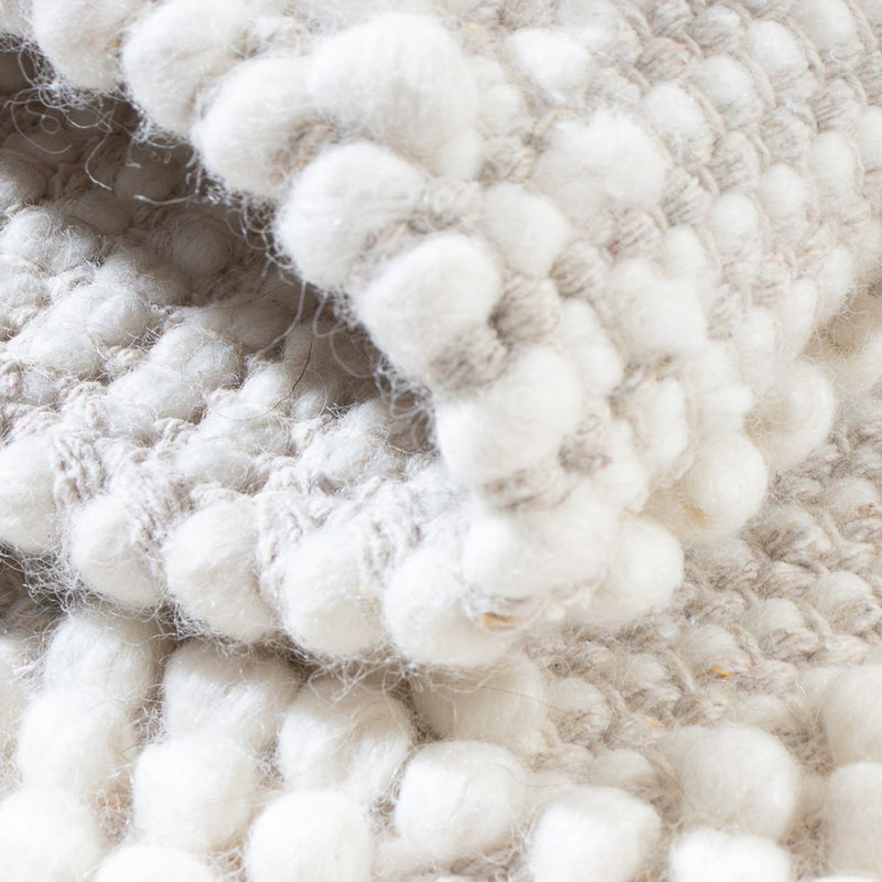 Wollen tapijt - 94 x 60 cm - lichtgrijs