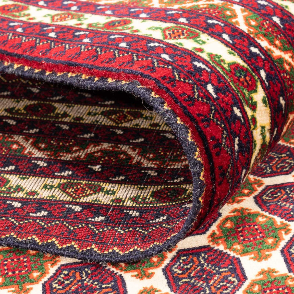 Loper Afghaans tapijt - 287 x 90 cm - beige