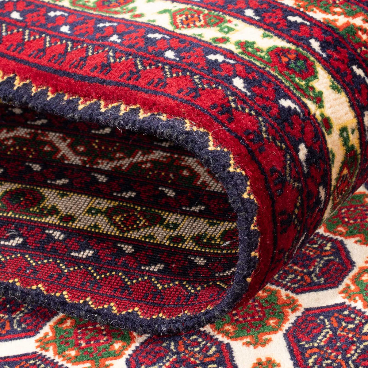 Loper Afghaans tapijt - 287 x 88 cm - beige