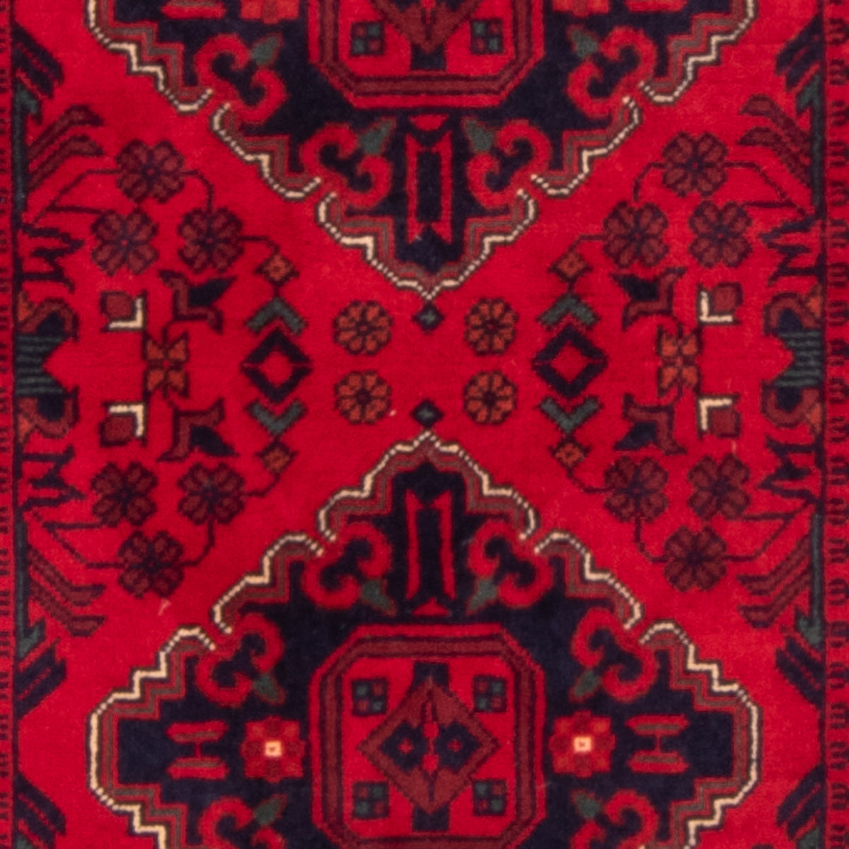 Loper Afghaans tapijt - 292 x 90 cm - rood