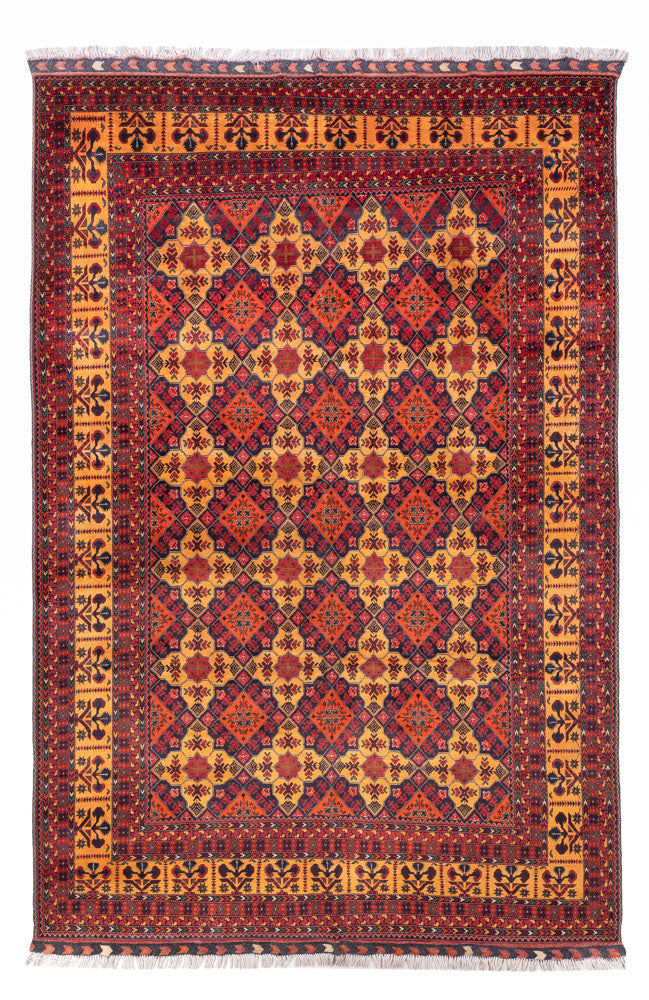 Afghaans tapijt - 296 x 197 cm - donker beige