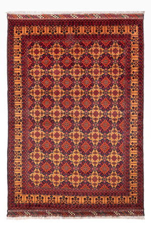 Afghaans tapijt - 284 x 199 cm - donker beige