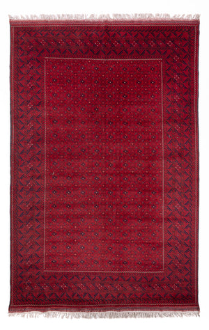 Afghaans tapijt - 296 x 193 cm - rood