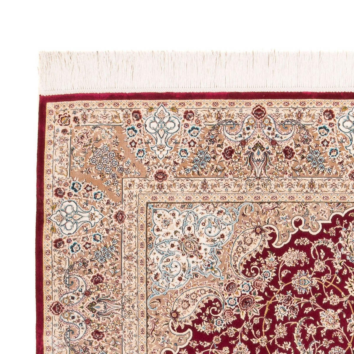 Zijden tapijt - Ghom Silk - Premium - 227 x 145 cm - rood