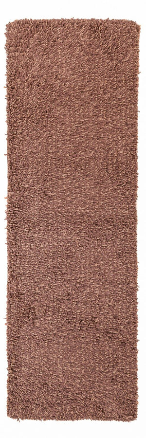 Loper Hoogpolig tapijt - 203 x 64 cm - bruin