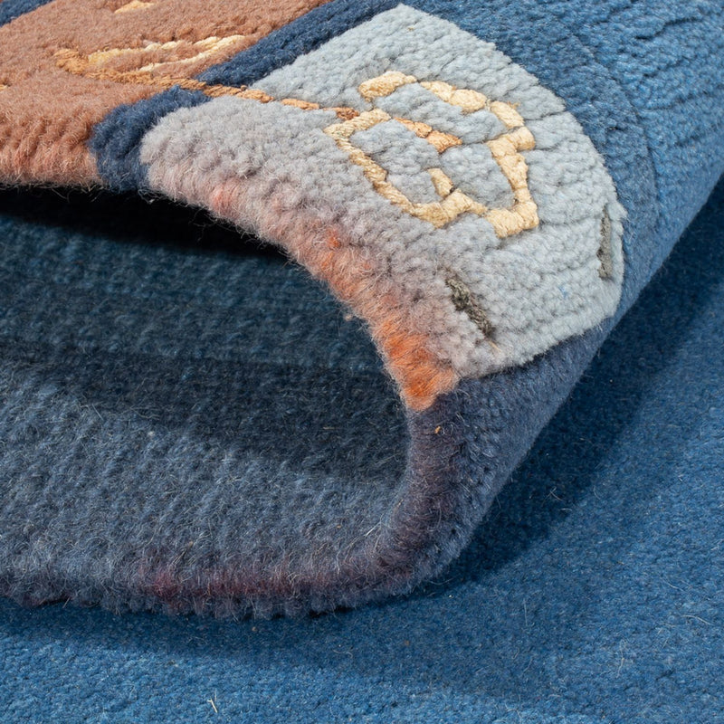 Nepal tapijt - 160 x 90 cm - blauw