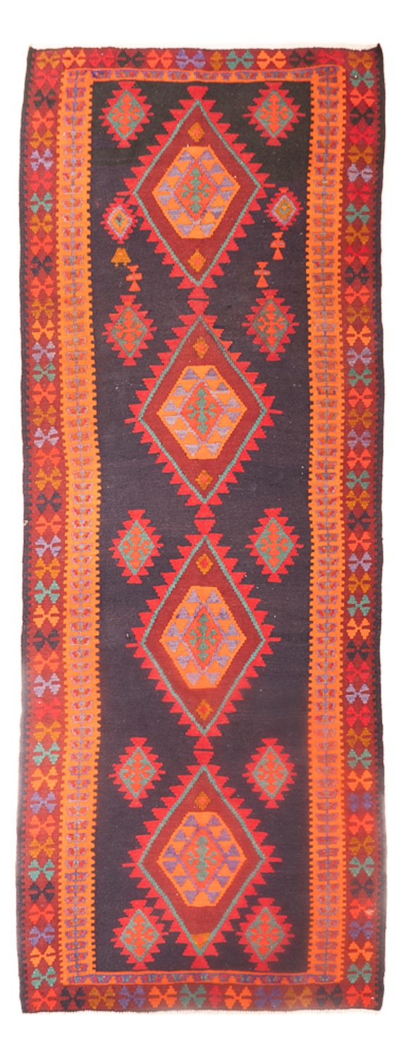 Loper Kelim tapijt - Oud - 385 x 145 cm - veelkleurig