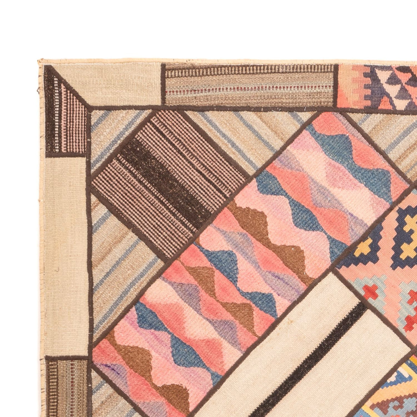Patchwork tapijt 230x160cm - Perserteppich Wollteppich