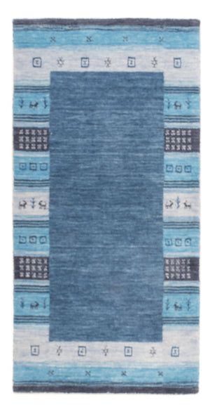 Gabbeh tapijt - Indus - 140 x 70 cm - blauw