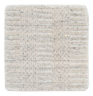 Wollen tapijt vierkant  - 30 x 30 cm - lichtgrijs