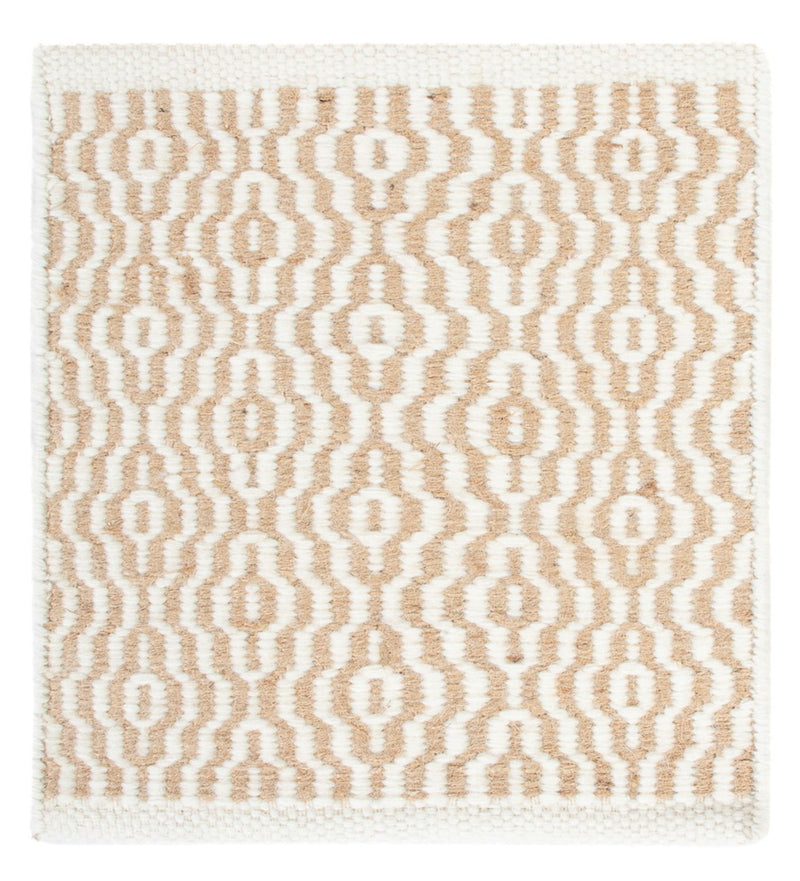 Wollen tapijt vierkant  - 35 x 32 cm - beige