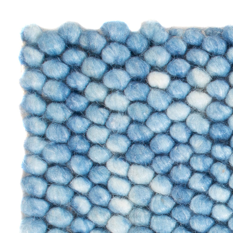 Wollen tapijt vierkant  - 25 x 25 cm - lichtblauw