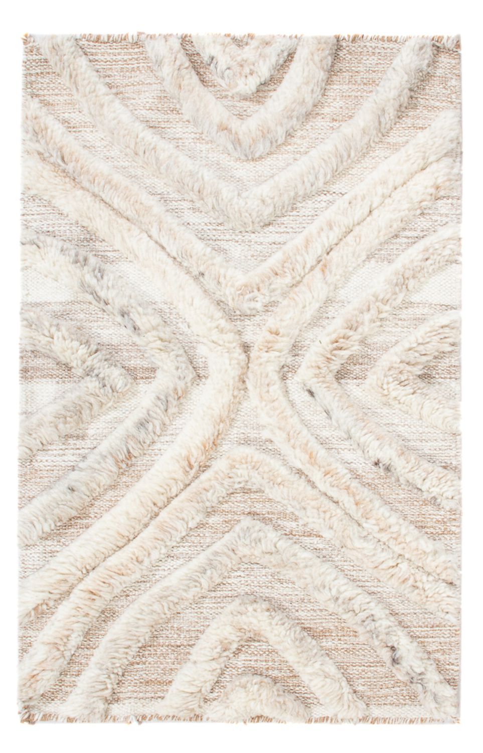 Wollen tapijt - 90 x 60 cm - beige