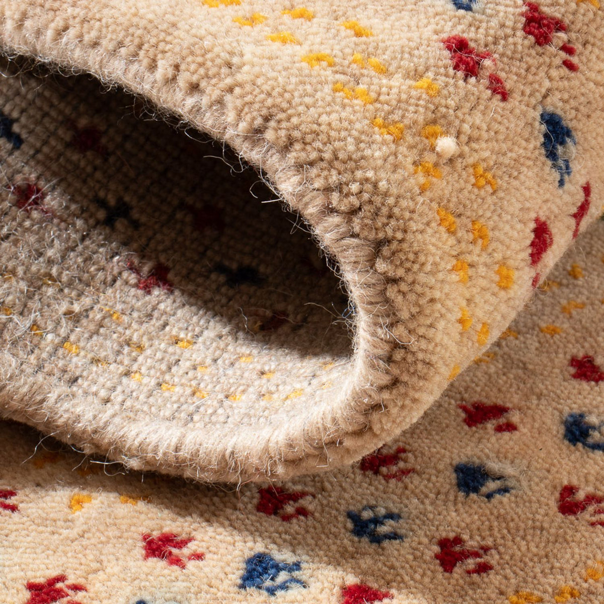 Gabbeh Tapijt - Loribaft Softy - 90 x 60 cm - licht beige