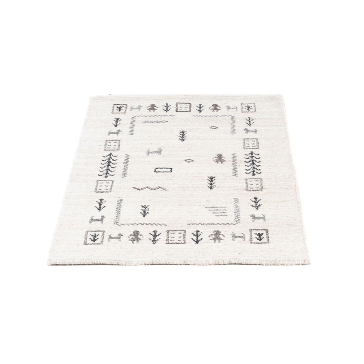 Gabbeh tapijt - Indus - 90 x 60 cm - beige