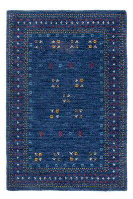 Wollen tapijt - 90 x 60 cm - donkerblauw