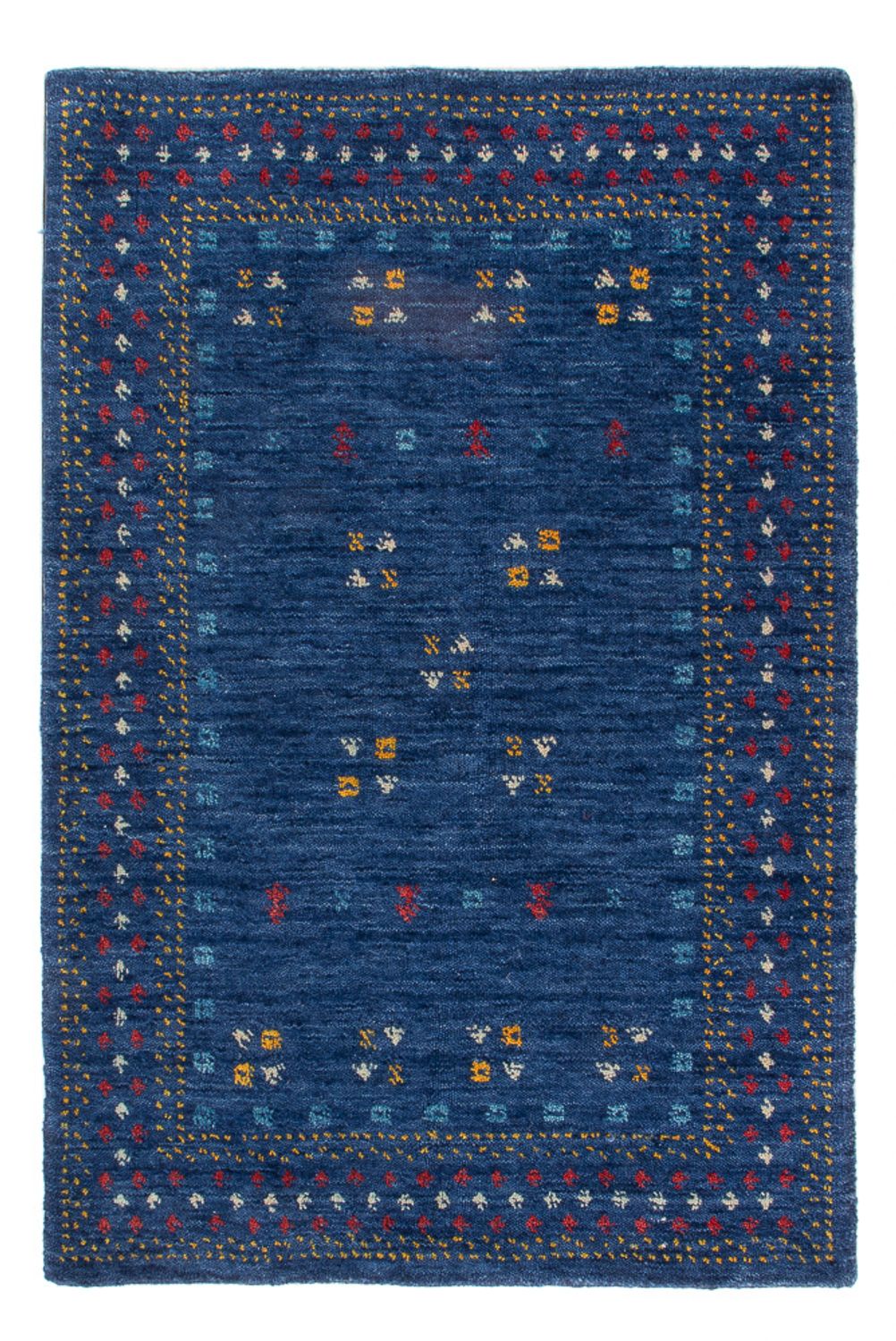 Wollen tapijt - 90 x 60 cm - donkerblauw