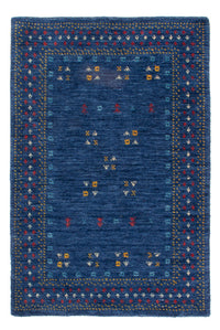 Wollen tapijt - 90 x 60 cm - donkerblauw