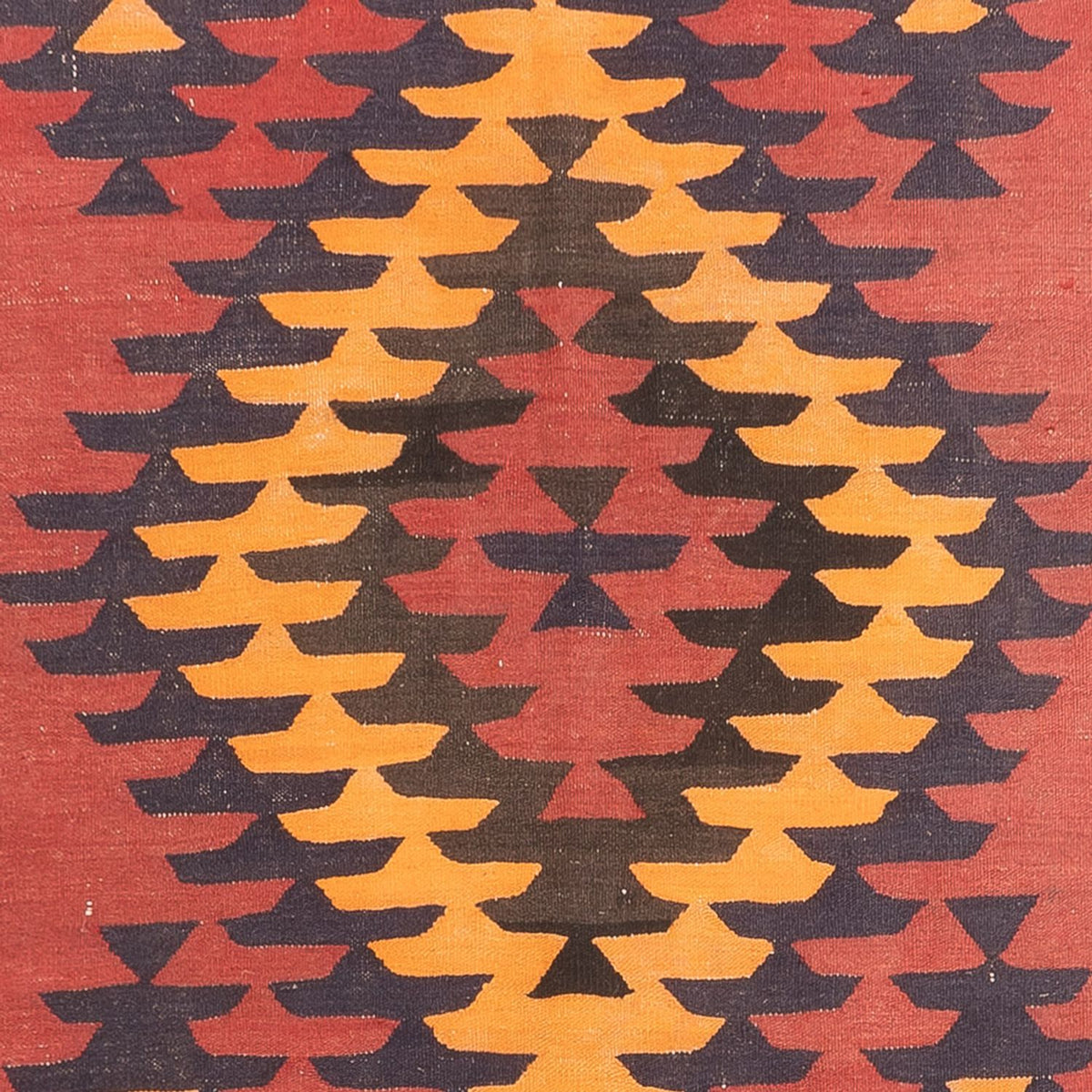 Loper Kelim tapijt - Oud - 423 x 140 cm - donkerrood