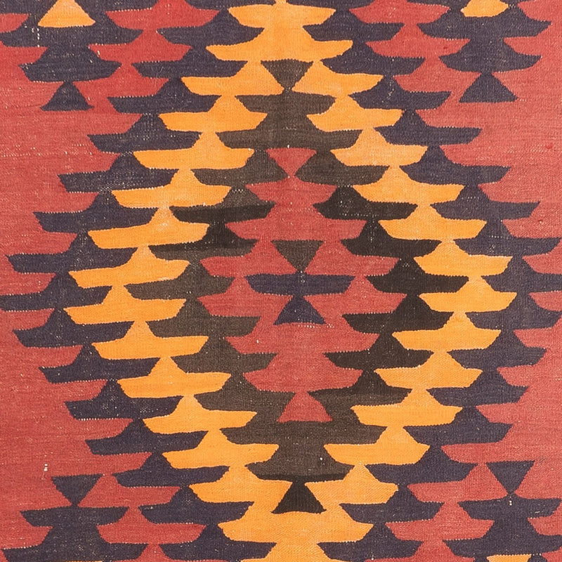 Loper Kelim tapijt - Oud - 423 x 140 cm - donkerrood