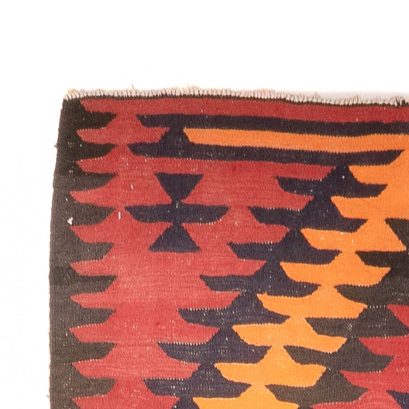 Loper Kelim tapijt - Oud - 423 x 140 cm - donkerrood