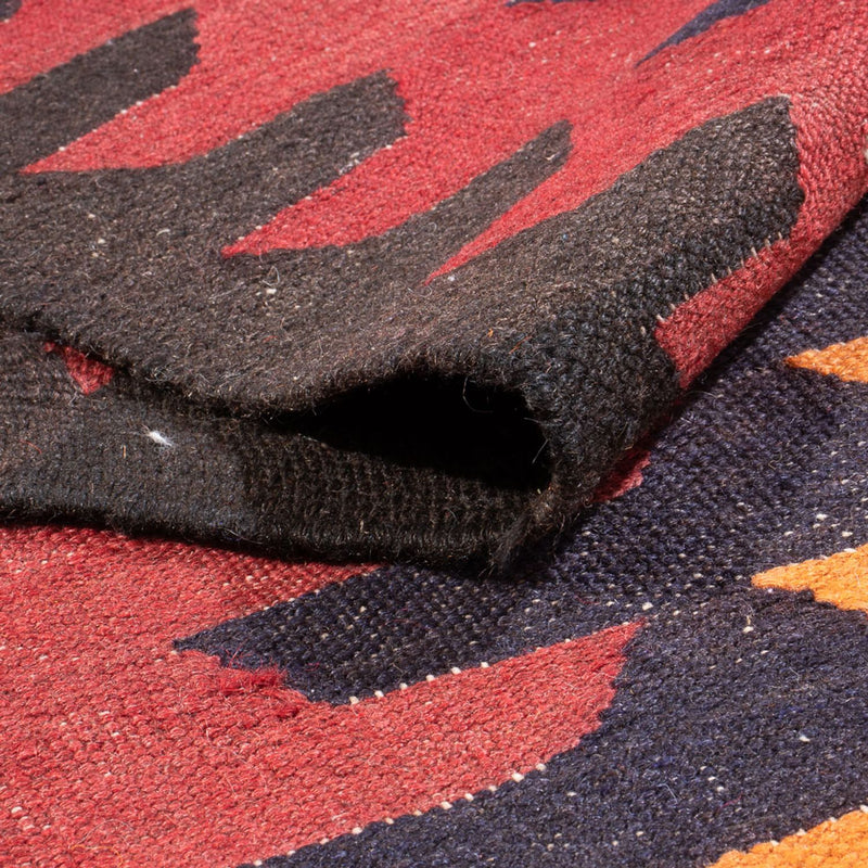 Loper Kelim tapijt - Oud - 423 x 140 cm - donkerrood