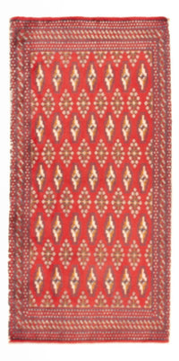Turkaman tapijt - 130 x 62 cm - rood
