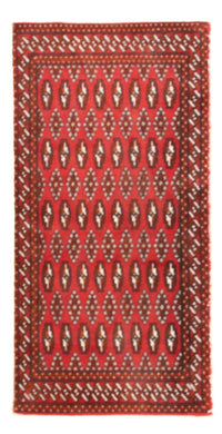 Turkaman tapijt - 130 x 60 cm - rood