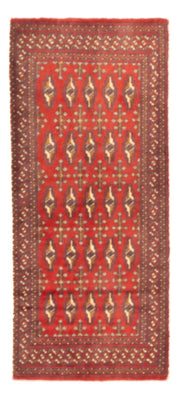 Turkaman tapijt - 130 x 60 cm - licht rood