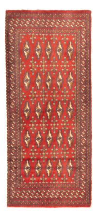 Turkaman tapijt - 130 x 60 cm - licht rood