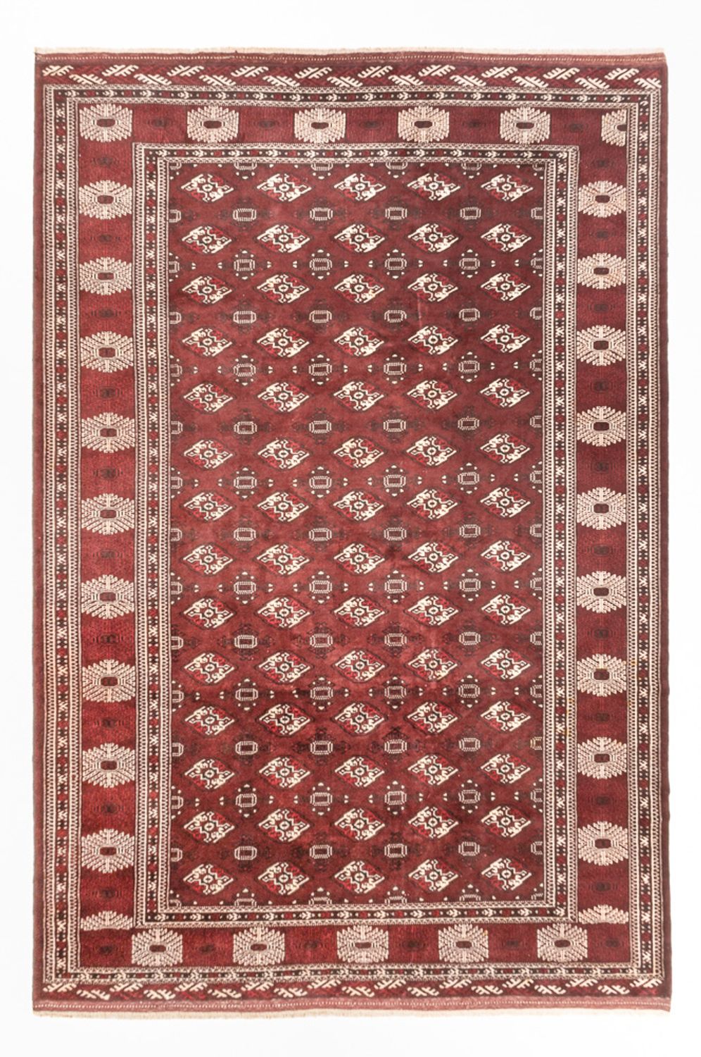 Turkaman tapijt - 380 x 260 cm - donkerrood