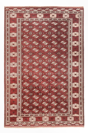 Turkaman tapijt - 380 x 260 cm - donkerrood