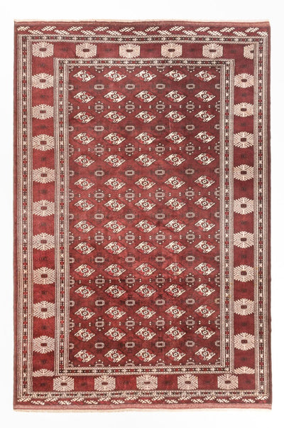 Turkaman tapijt 260x380cm - Perzisch tapijt - donkerrood