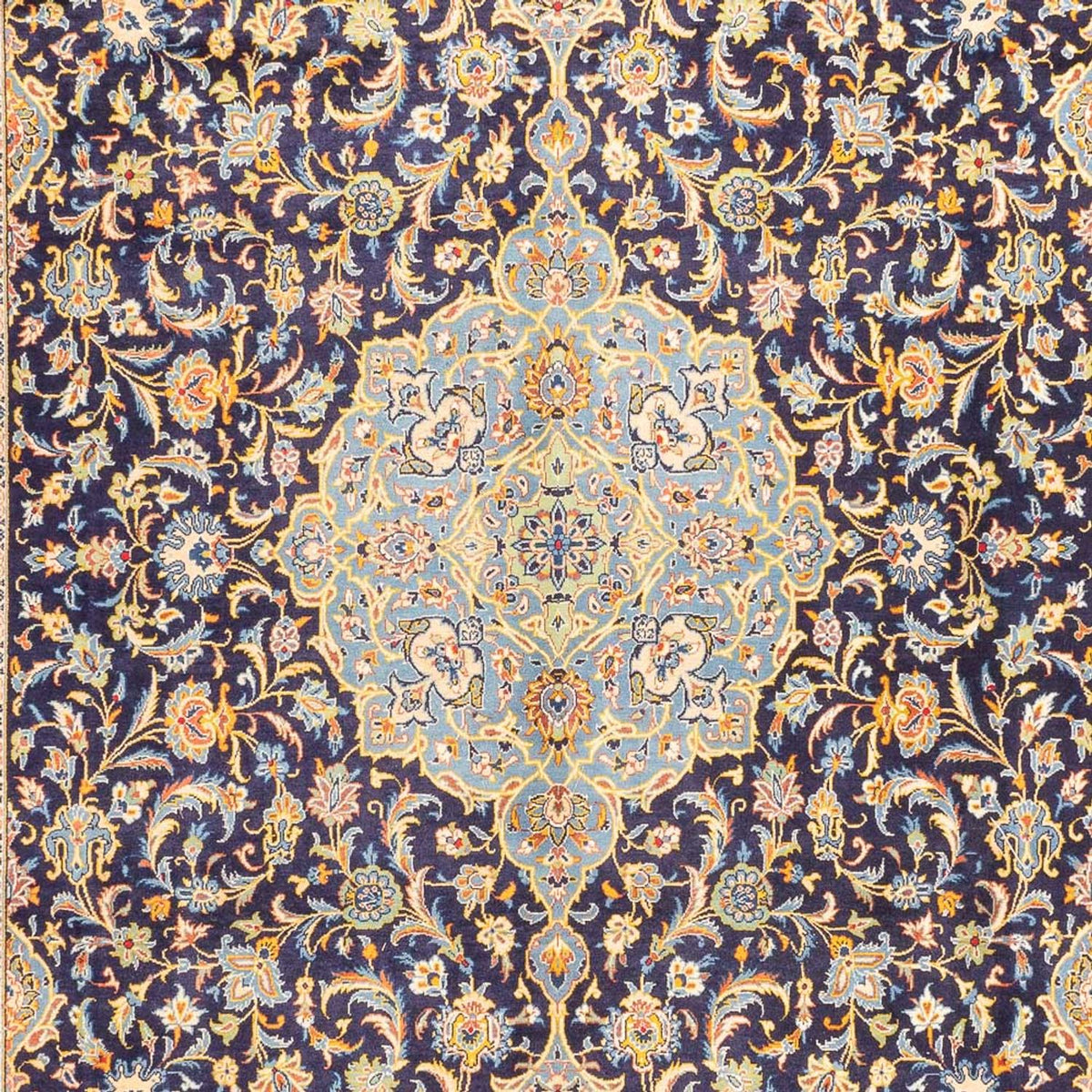 Perzisch tapijt - Keshan vierkant  - 410 x 395 cm - donkerblauw