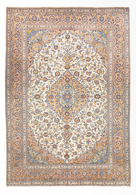 Perzisch tapijt - Keshan - 405 x 302 cm - donker beige
