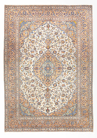 Perzisch tapijt - Keshan - 405 x 302 cm - donker beige