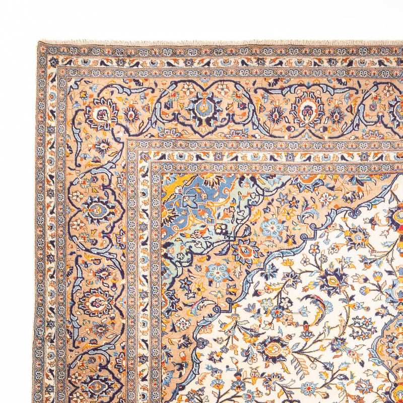 Perzisch tapijt - Keshan - 405 x 302 cm - donker beige