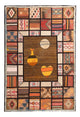 Patchwork tapijt 200x135cm - Perserteppich Wollteppich