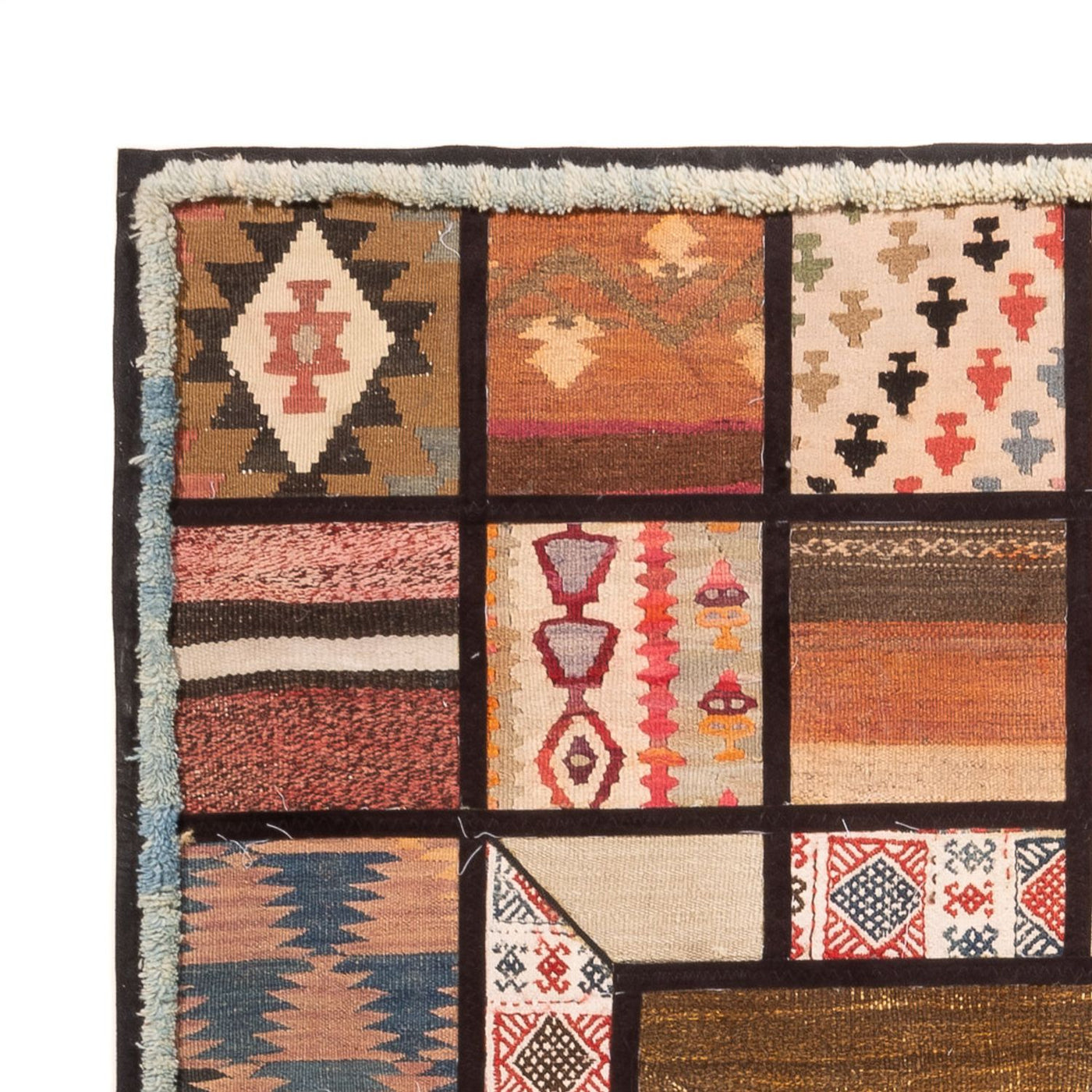 Patchwork tapijt 200x135cm - Perserteppich Wollteppich