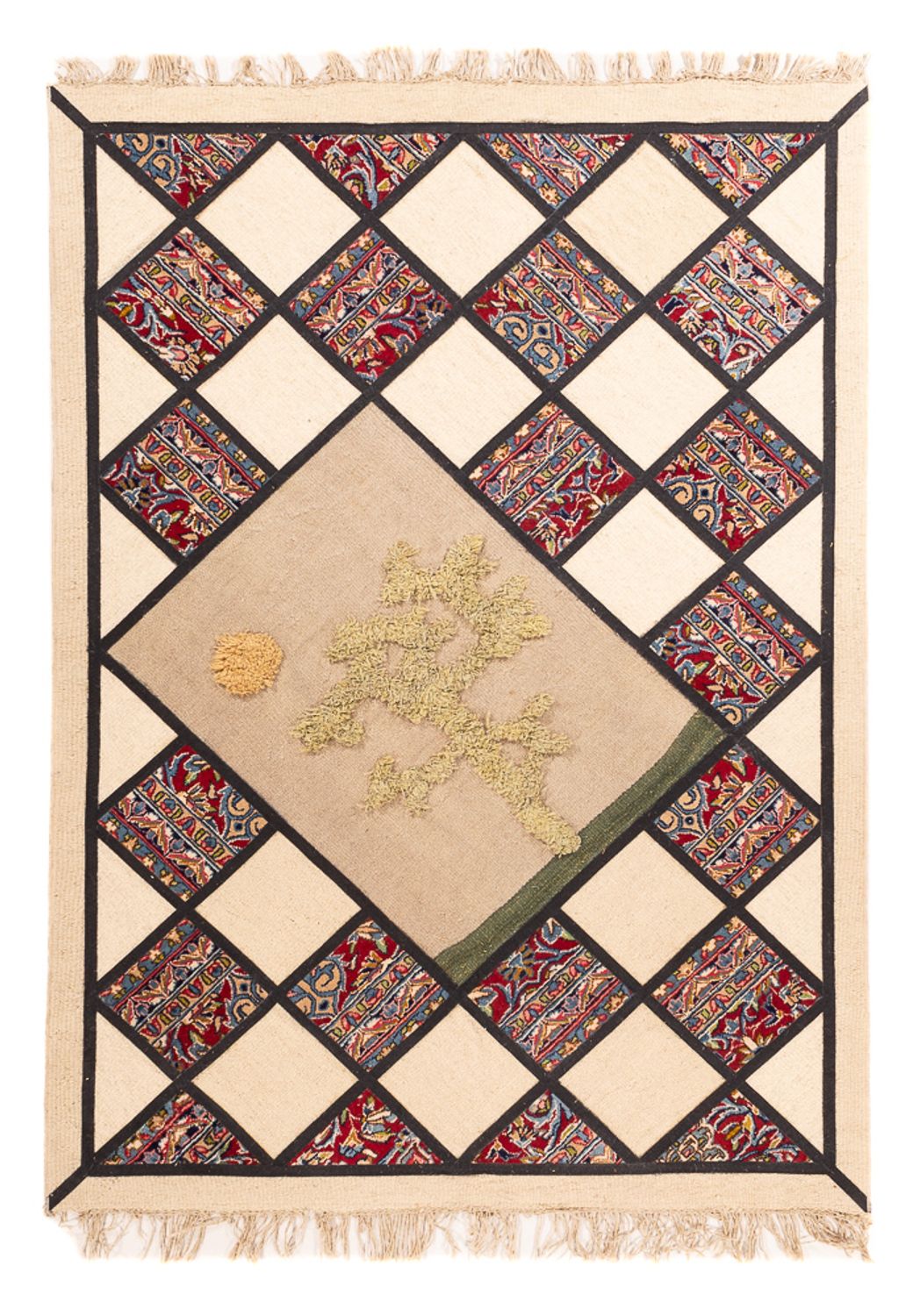 Patchwork tapijt - 200 x 135 cm - veelkleurig