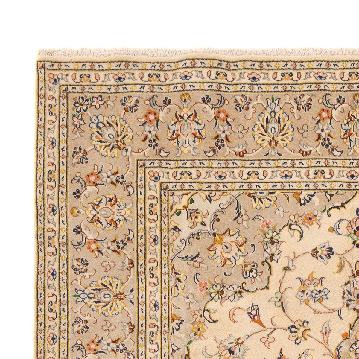 Perzisch tapijt - Keshan - 295 x 194 cm - licht beige