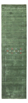 Loper Gabbeh tapijt - Indus - 300 x 80 cm - groen